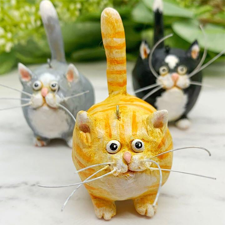 Unikátní ručně vyrobená vánoční ozdoba kočka - Purrfect Holiday Hangers