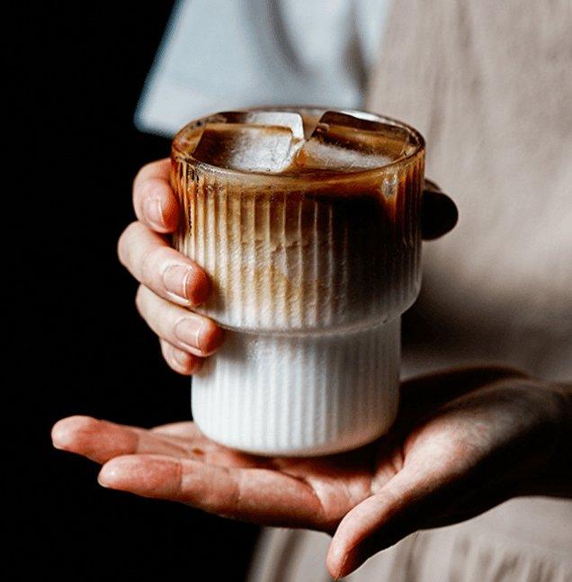 Verres à eau nervurés en verre borosilicaté | Virelle Maison