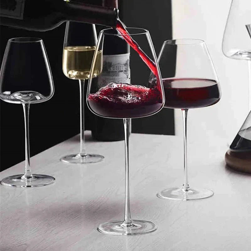 Verres à vin et champagne en cristal soufflé main | Virelle Maison