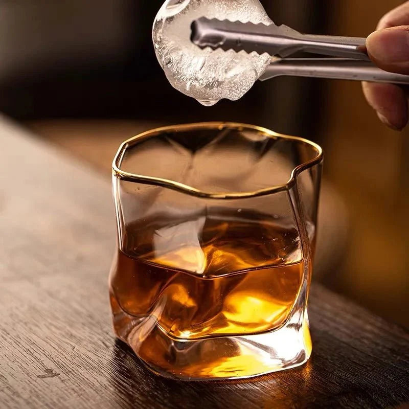 Verres à whisky en verre texturé soufflé à la main | Virelle Maison