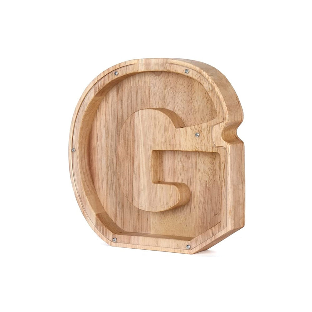 Holz Alphabet Spardose - LetterSaver