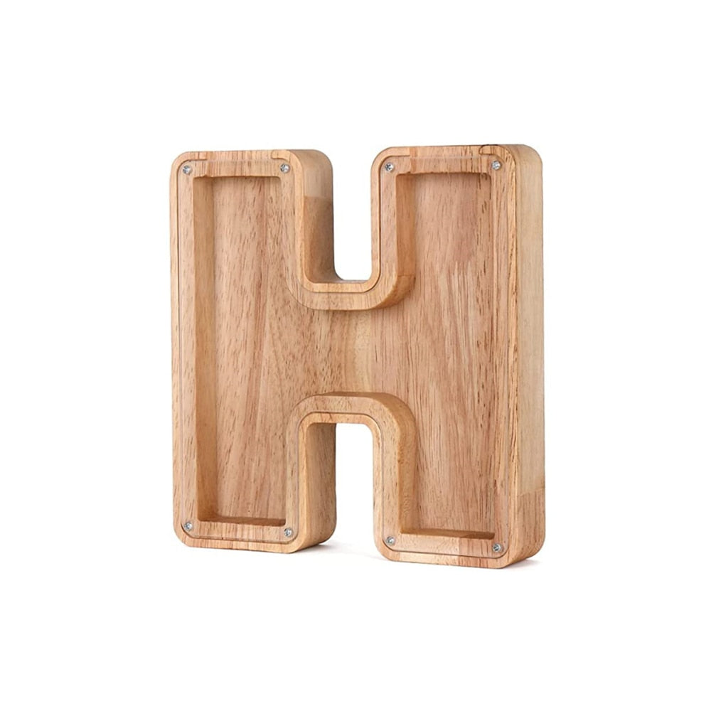 Holz Alphabet Spardose - LetterSaver