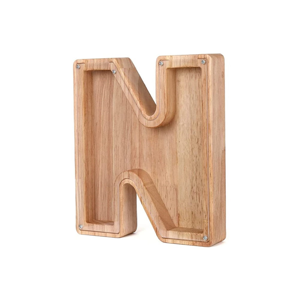 Holz Alphabet Spardose - LetterSaver