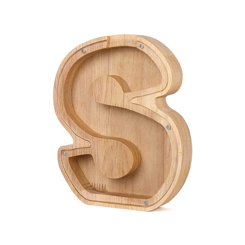 Holz Alphabet Spardose - LetterSaver