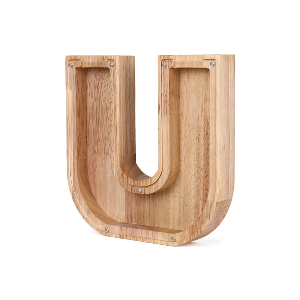 Holz Alphabet Spardose - LetterSaver