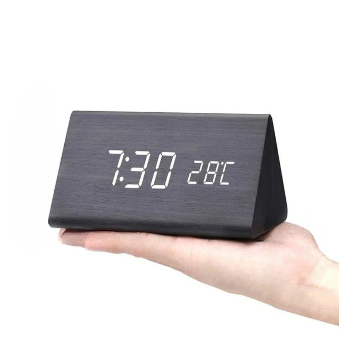 Holz-LED-Uhr mit Sprachsteuerung - EcoClock