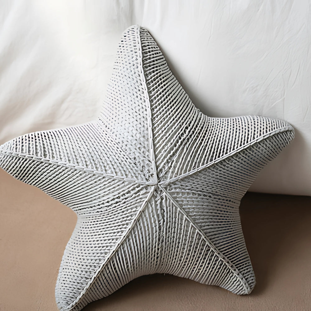 Cojín Estrella de Mar Tejido a Mano