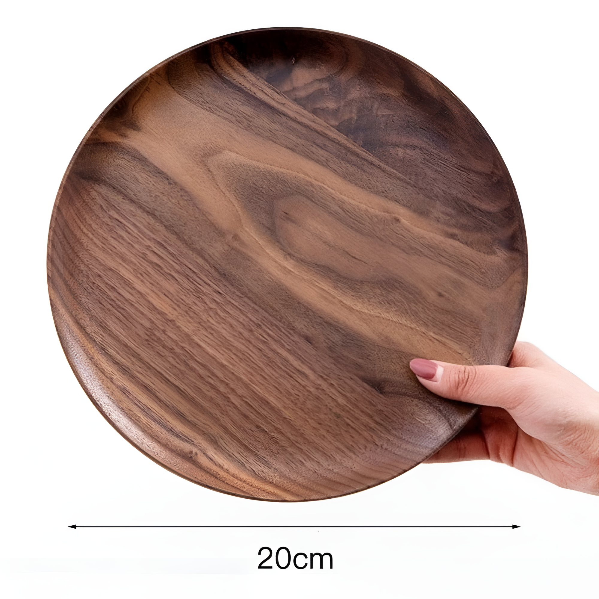 Plato Artesanal de Madera de Nogal