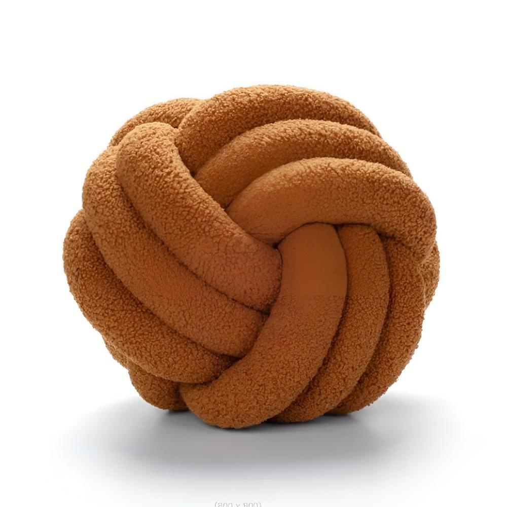 Geknotetes Bouclé-Kissen