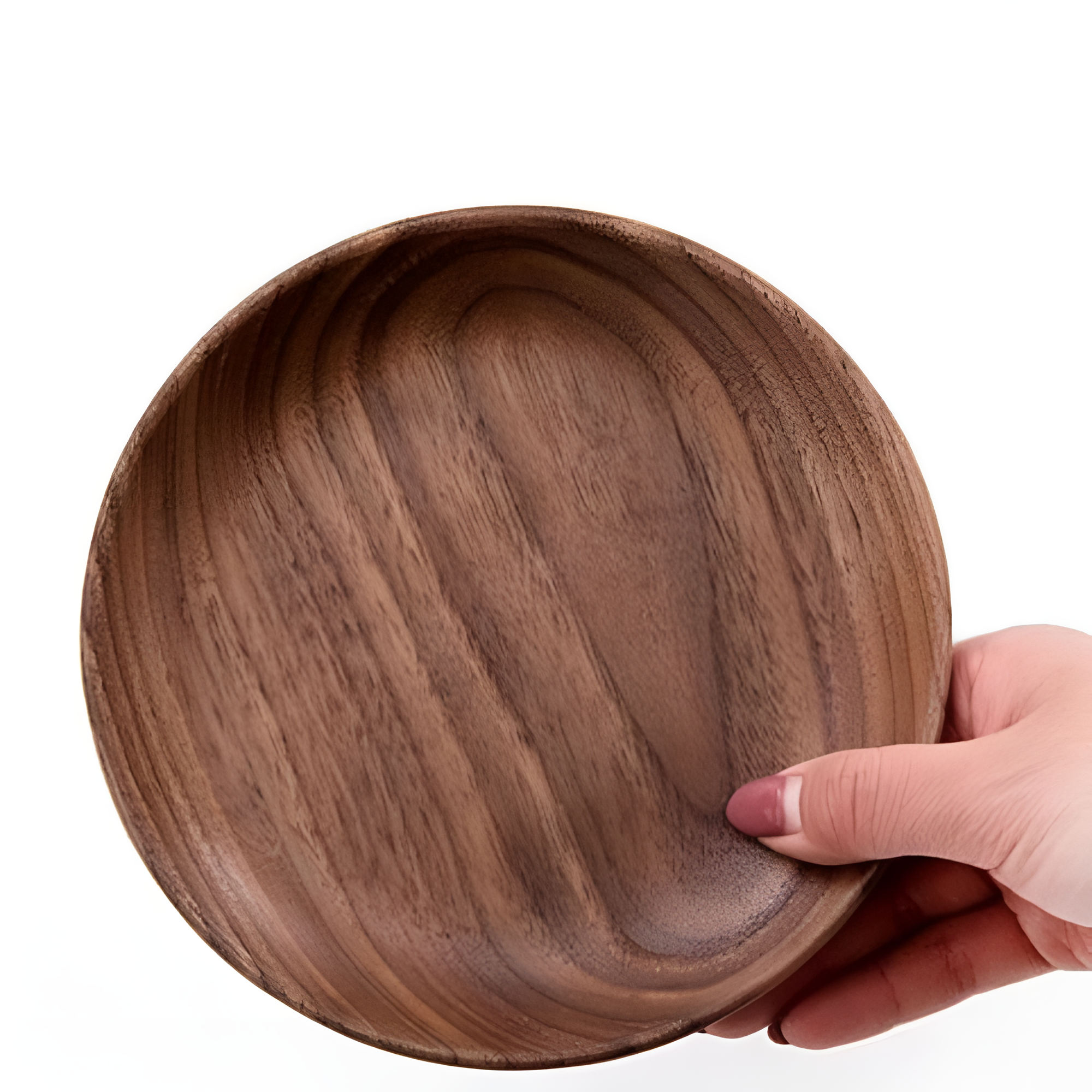 Plato Artesanal de Madera de Nogal