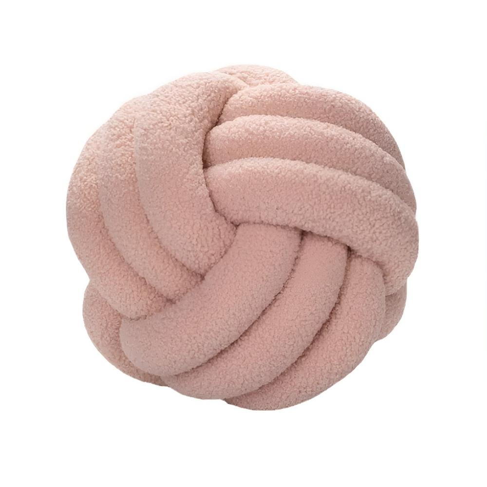 Geknotetes Bouclé-Kissen