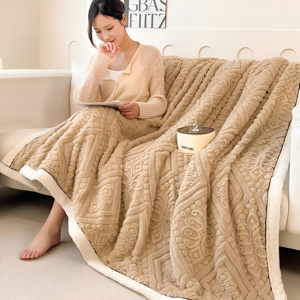 Samt Mandala Sherpa-Decke