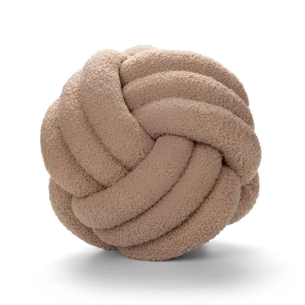 Geknotetes Bouclé-Kissen