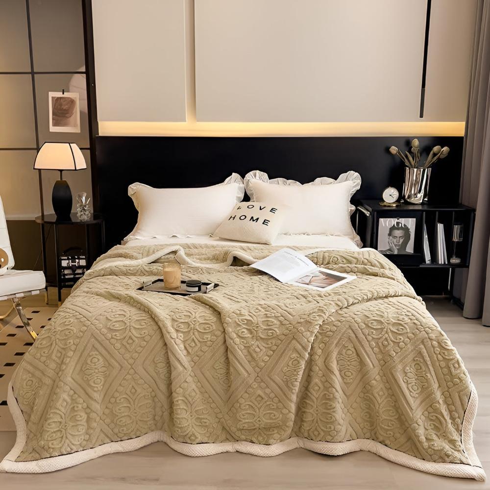 Samt Mandala Sherpa-Decke