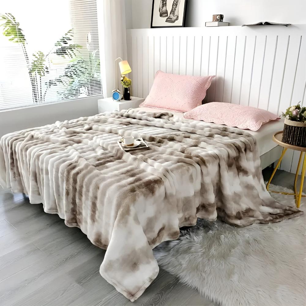 Ripple Batik Kunstfell-Decke