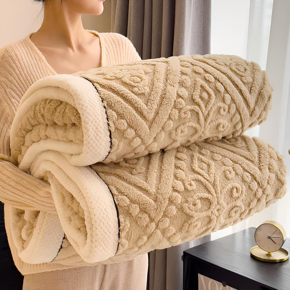 Samt Mandala Sherpa-Decke