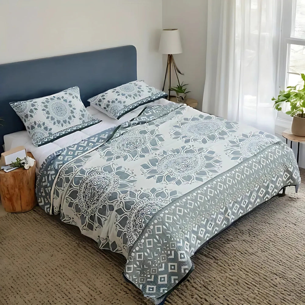 Manta de Algodón Lunara Floral Comfort