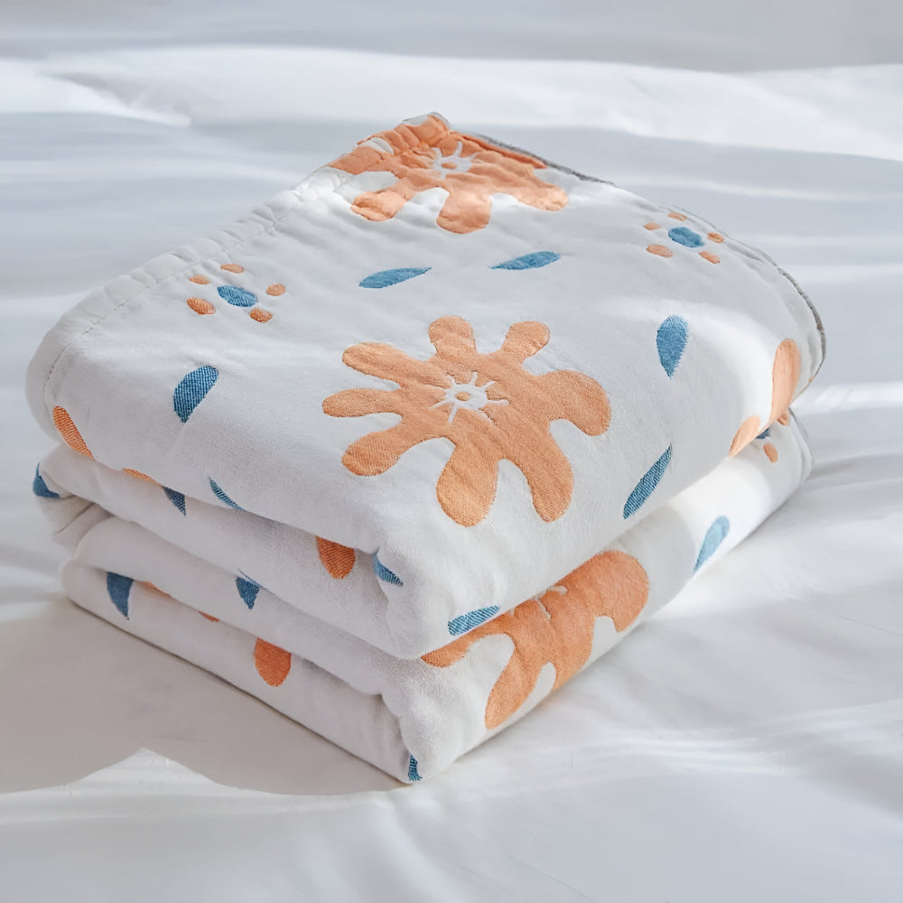 Manta Reversible de Algodón Abstract Sunny