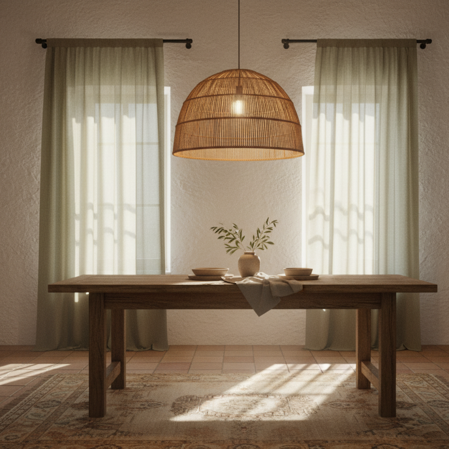 Natural Rattan Pendant lamp for Home Décor