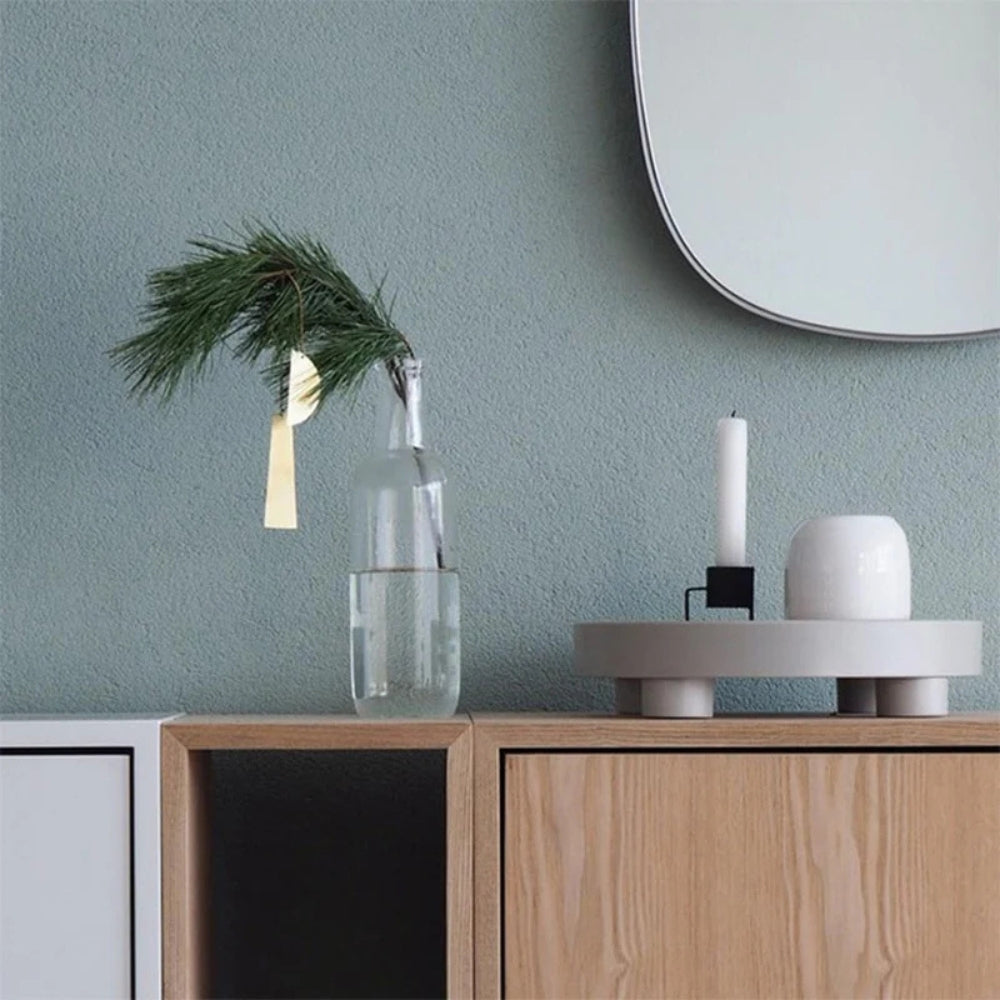 Moderner runder Holztablett Barbara