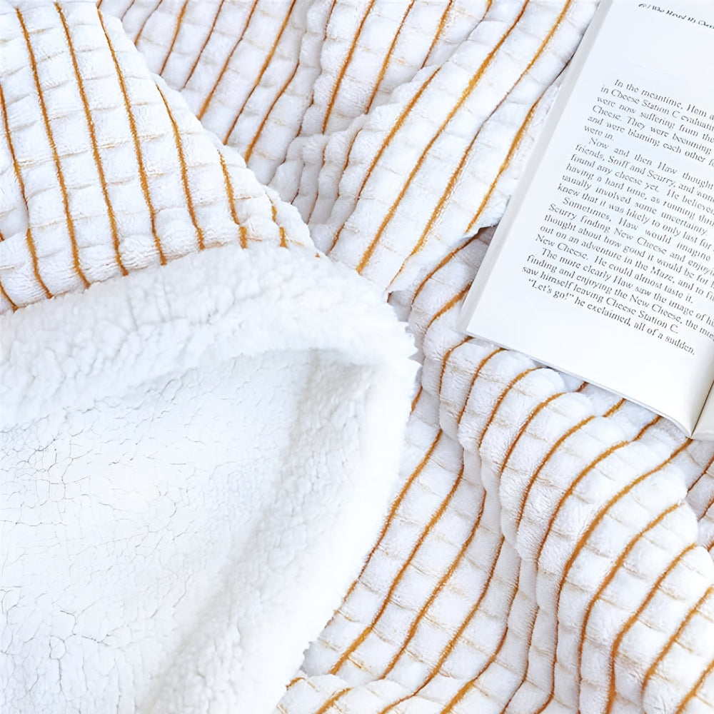 Manta Cálida de Sherpa con Textura de Waffle