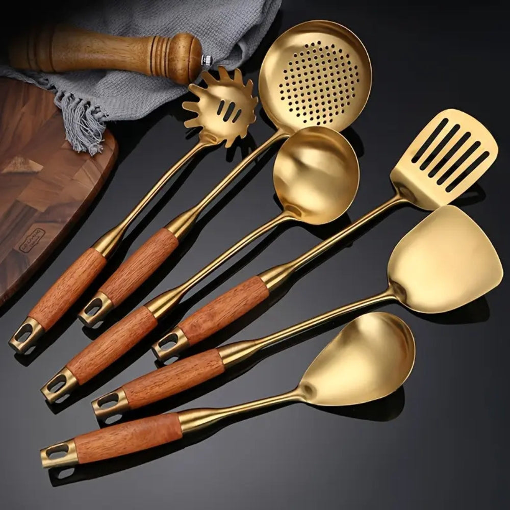 Chef’s Choice Golden Küchenutensilien | 6-teiliges Set