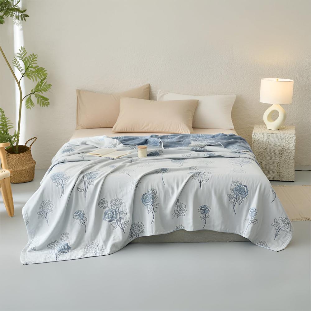 Plaid en coton Serenity Rose