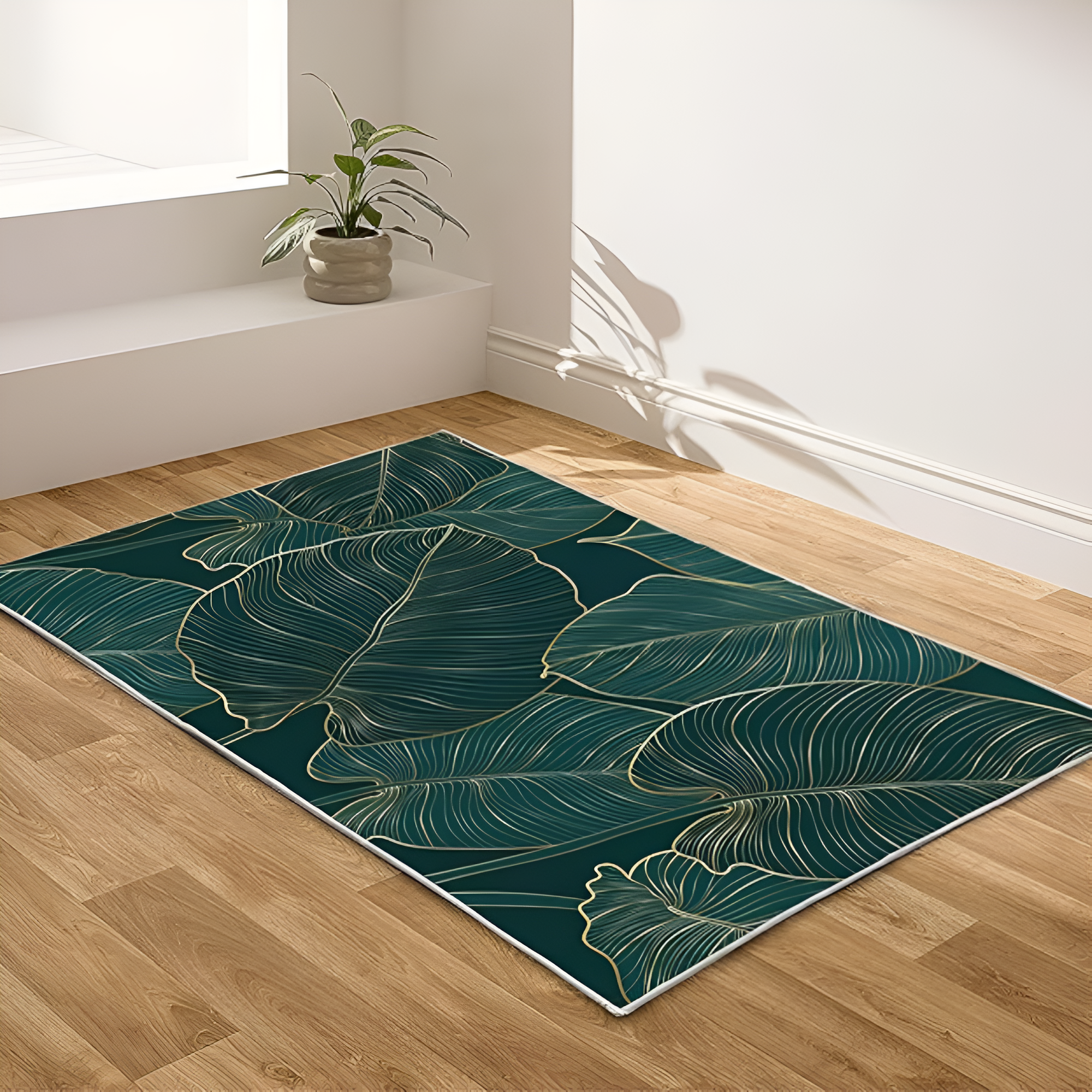 Goldene lineare Blatt-Türmatte