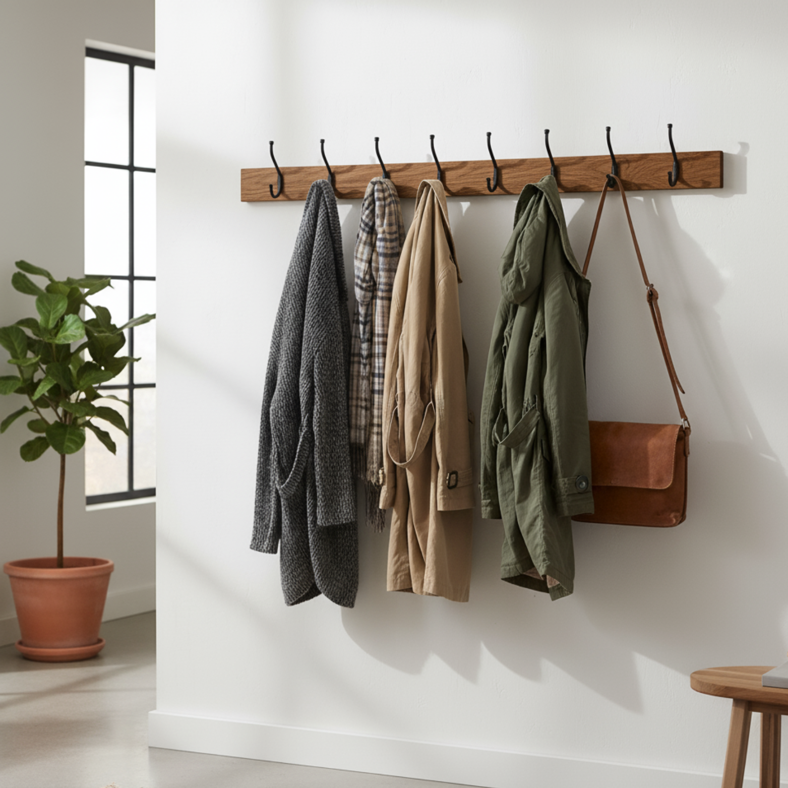 Natural Wood Wall Hanger for Home Décor