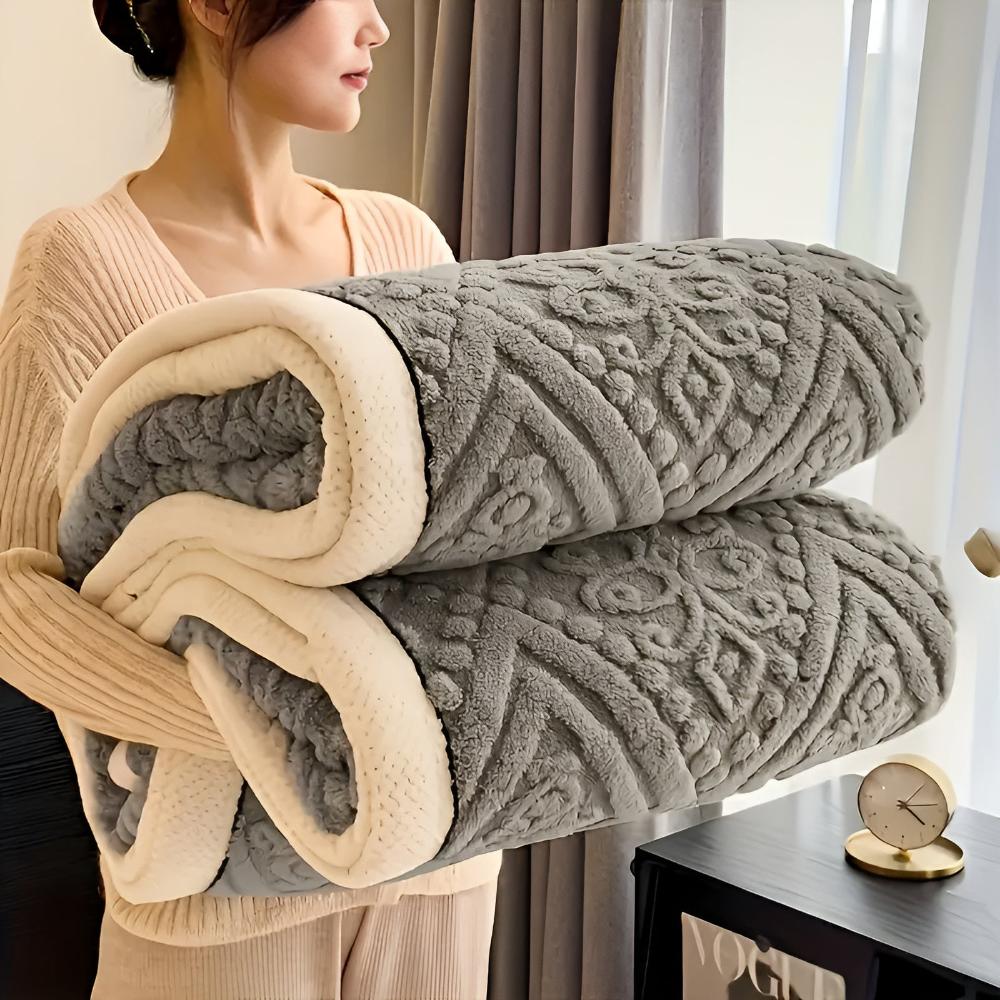 Samt Mandala Sherpa-Decke