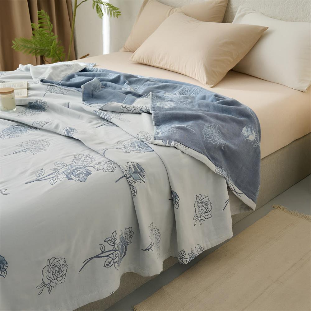 Plaid en coton Serenity Rose