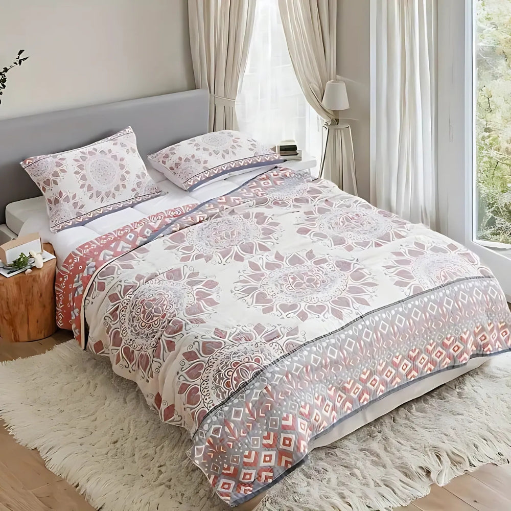 Manta de Algodón Lunara Floral Comfort