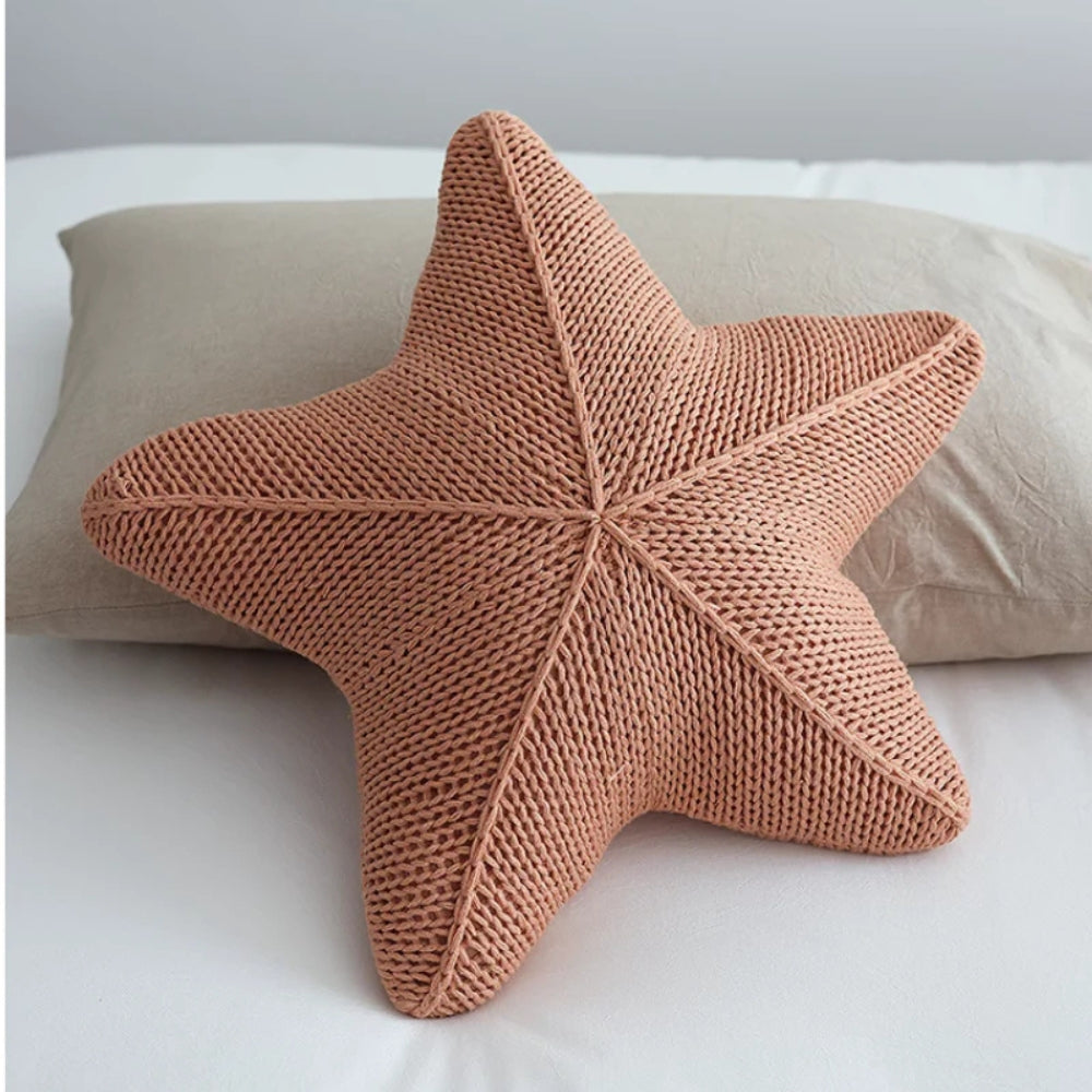 Cojín Estrella de Mar Tejido a Mano