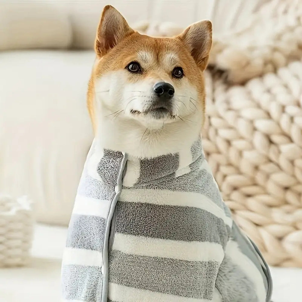 Peignoir serviette de séchage doux pour chien