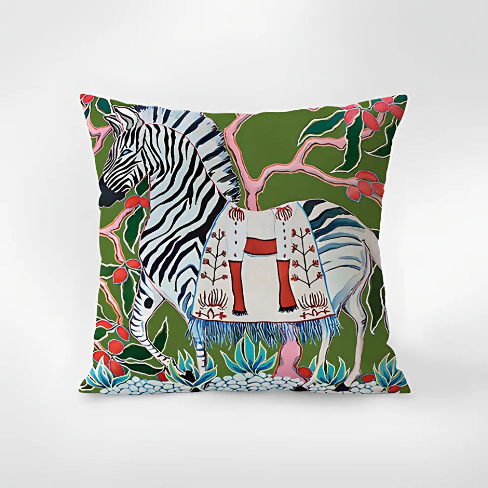 Zebra Wandteppich Quasten-Kissenbezug