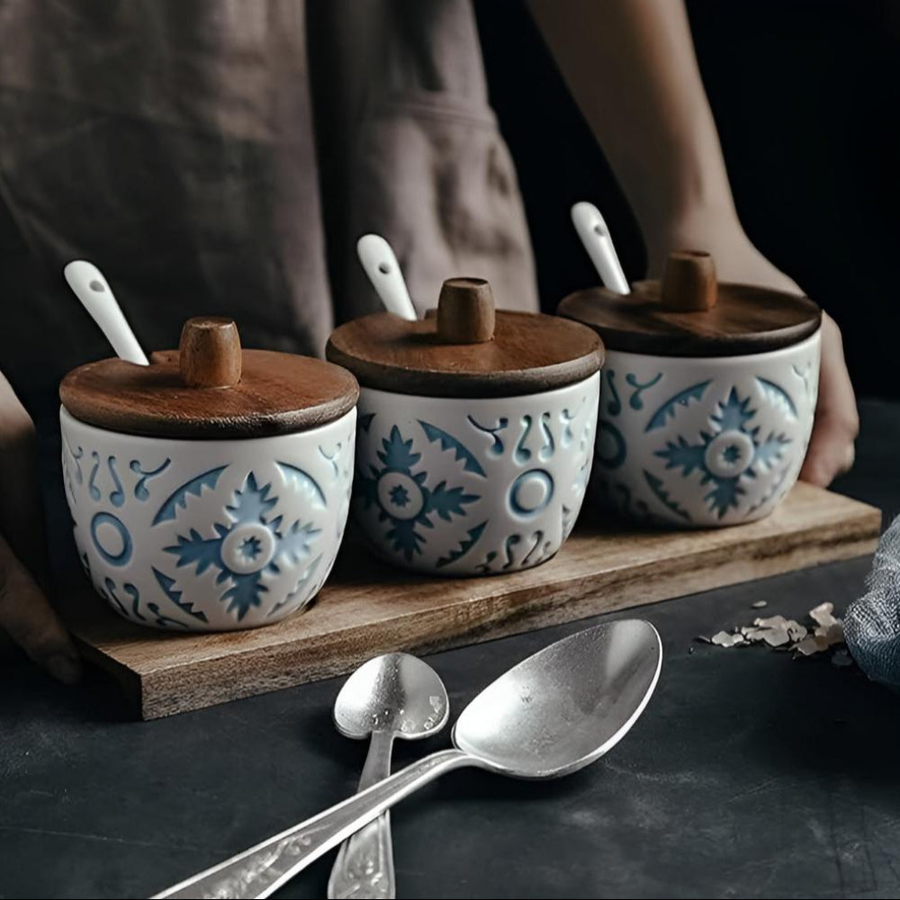 Keramik-Gewürzgläser-Set