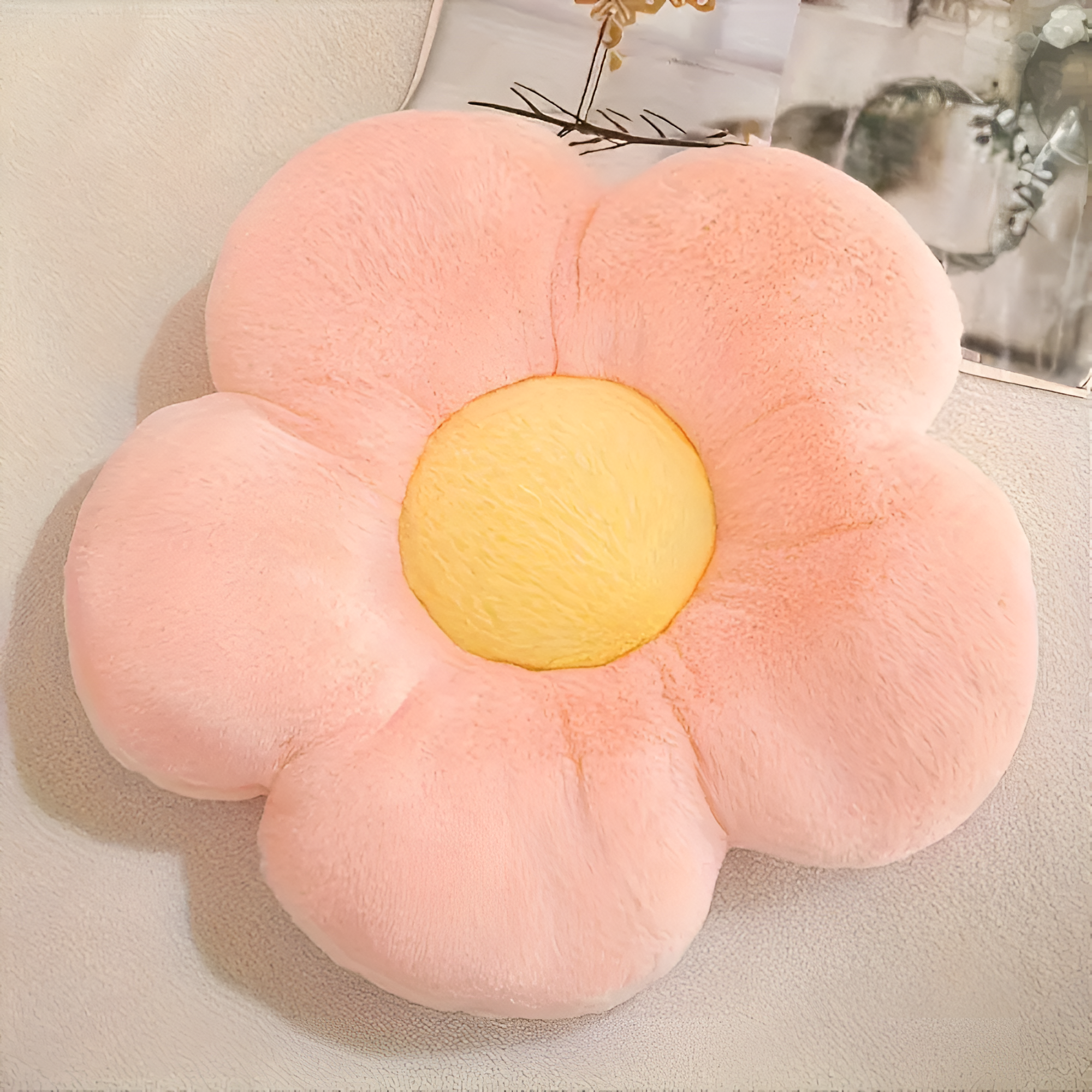 Weiches Blumen-Sitzkissen