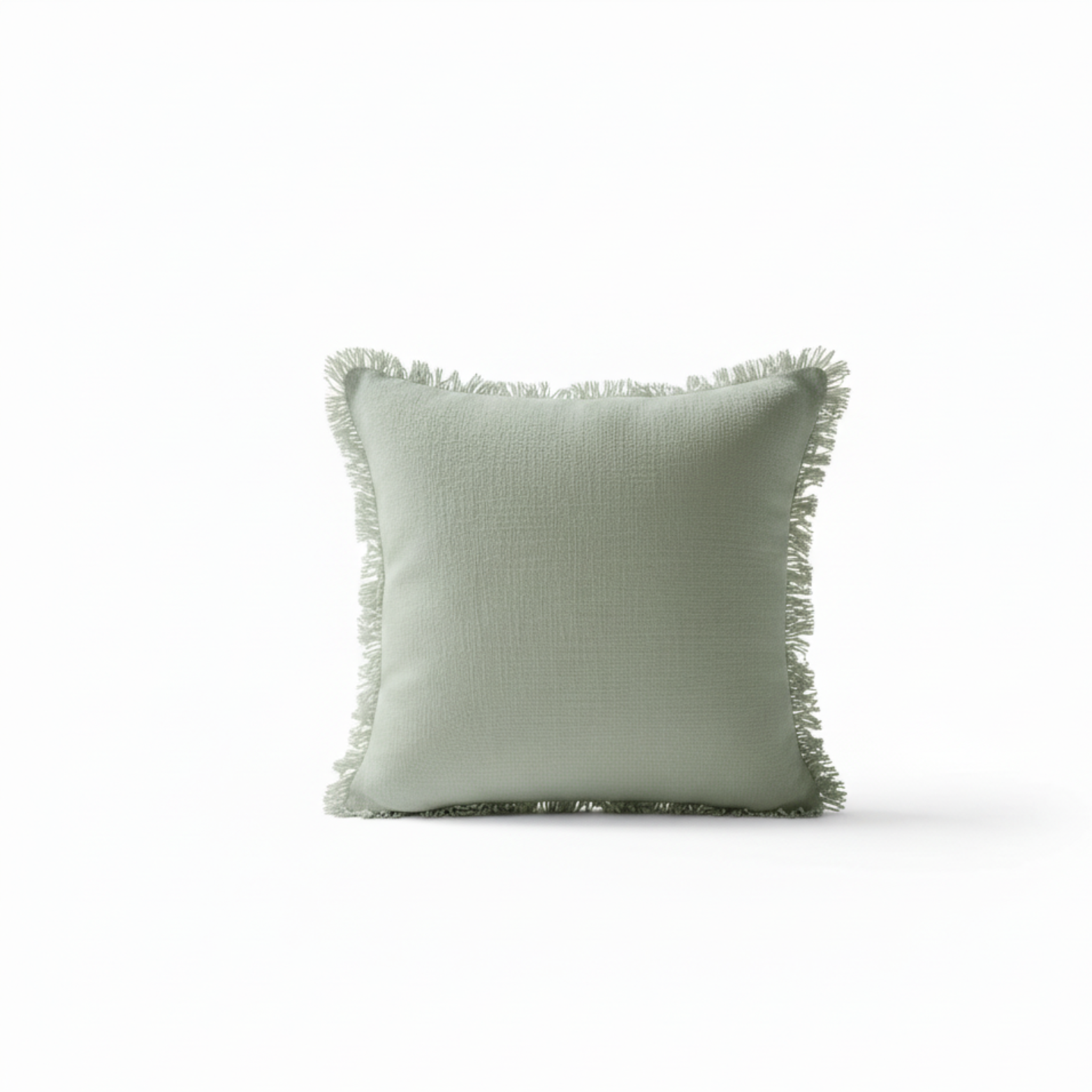 Linen Fringed Pillow Cover for Home Décor