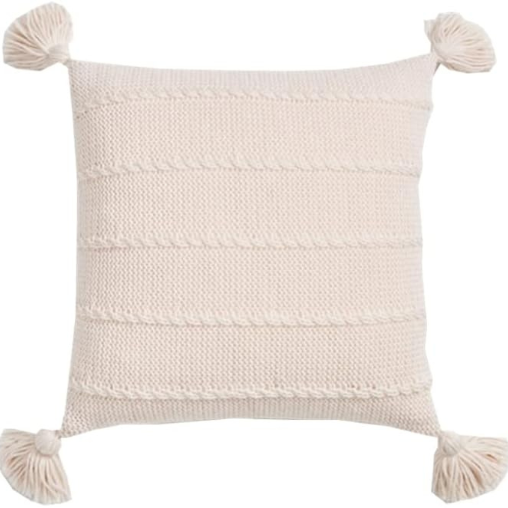 Nordisch Gestricktes Quasten-Kissen