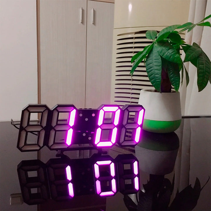 3D LED Wall Clock with Dimmable Lighting – Timora