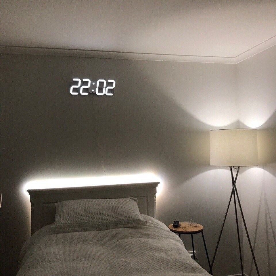 3D LED Wall Clock with Dimmable Lighting – Timora