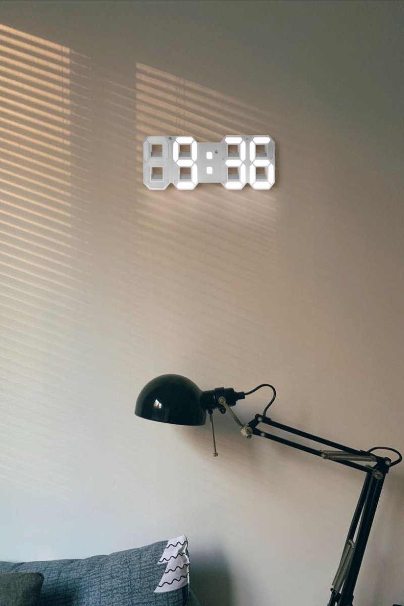 3D LED Wall Clock with Dimmable Lighting – Timora