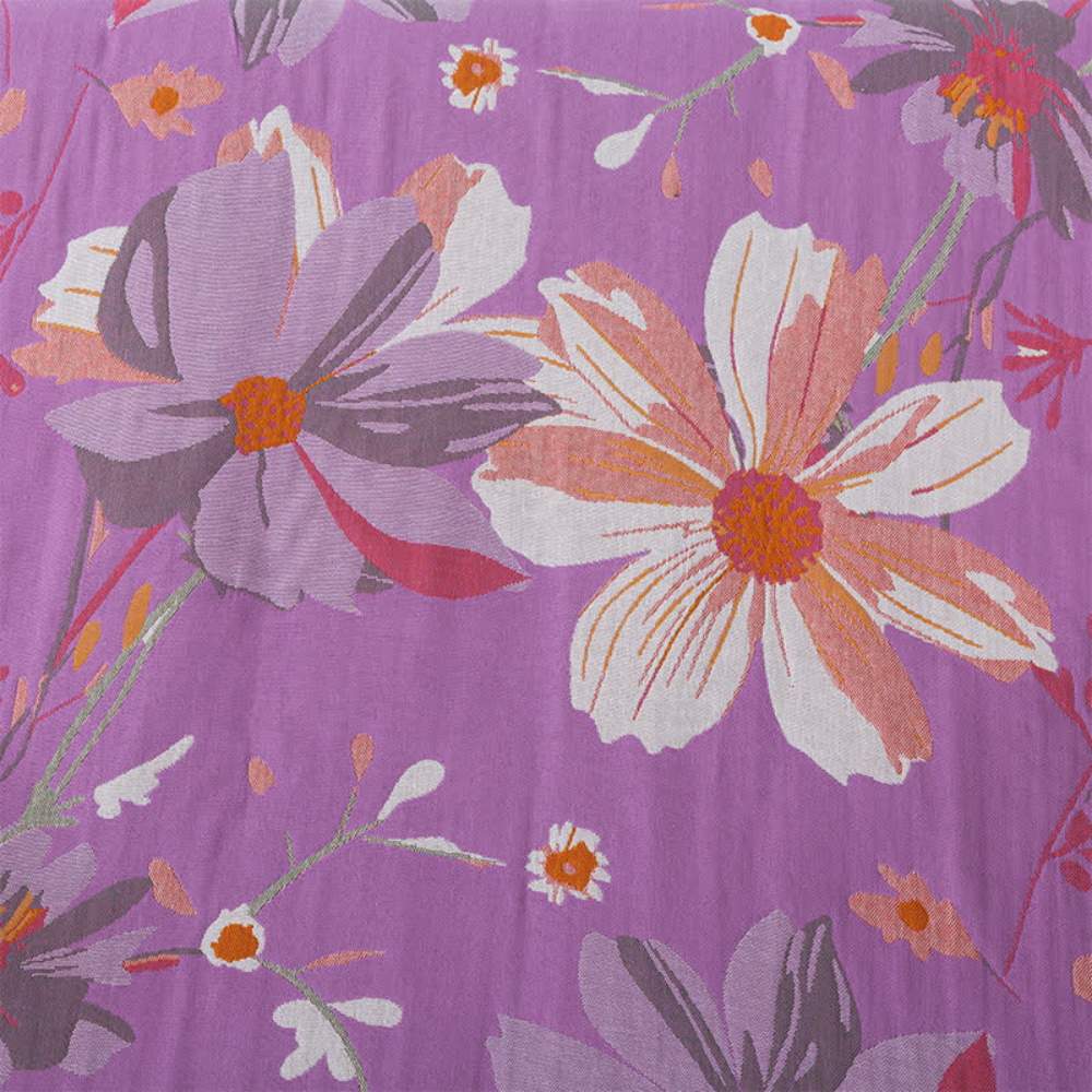 Asciugamano da Bagno in Cotone con Fiore Selvatico Viola