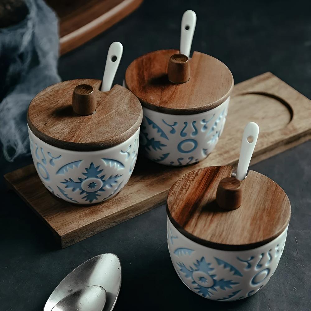 Keramik-Gewürzgläser-Set