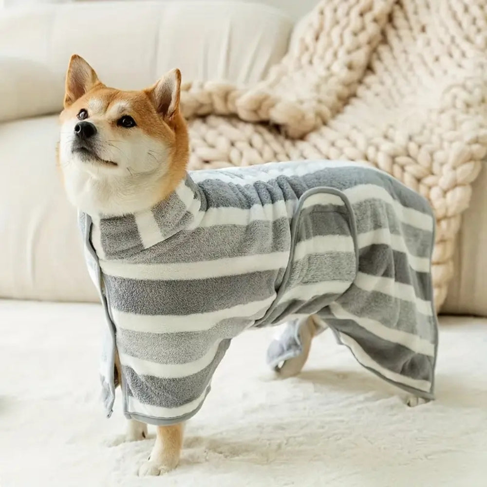 Peignoir serviette de séchage doux pour chien