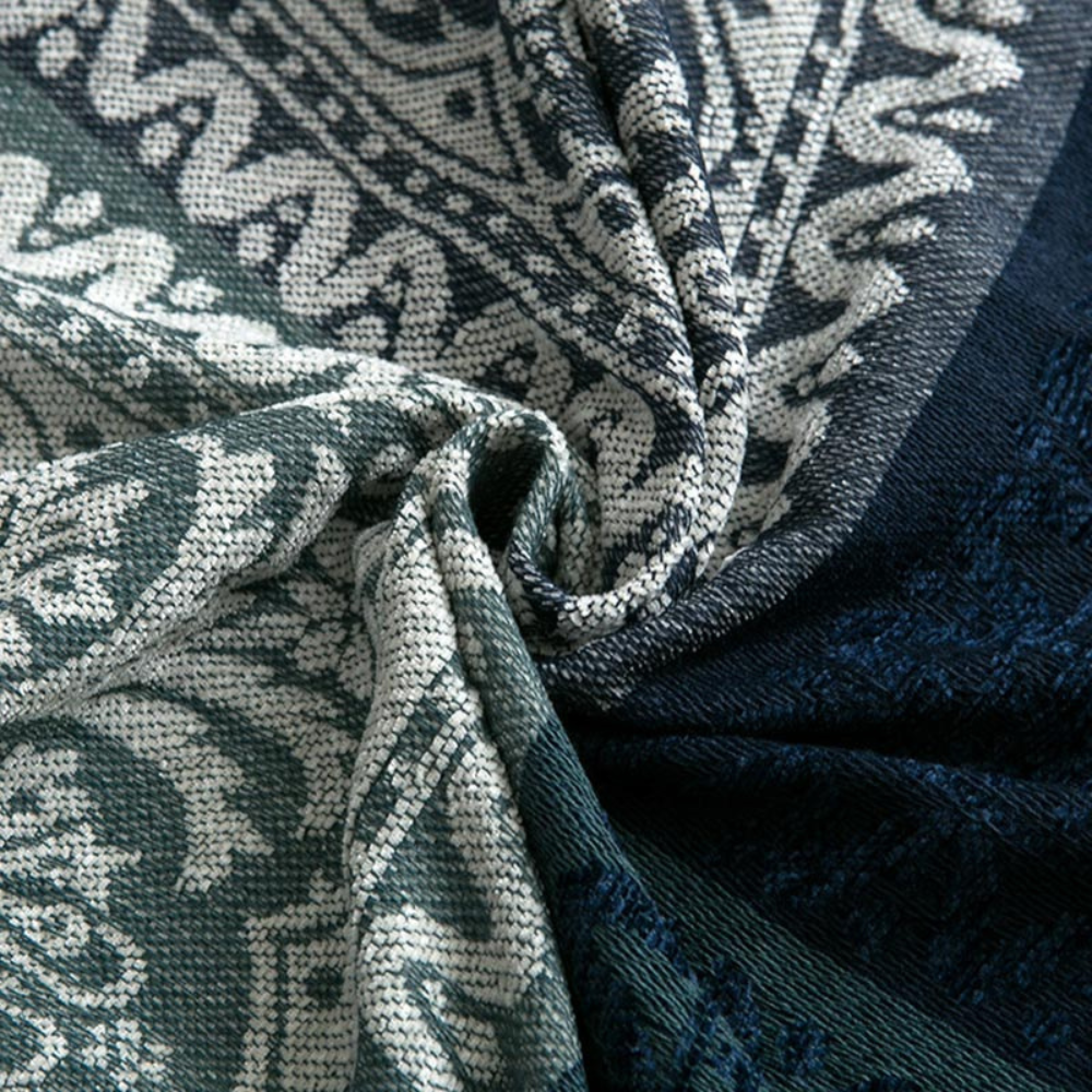 Floral Quasten Strick Boho-Decke