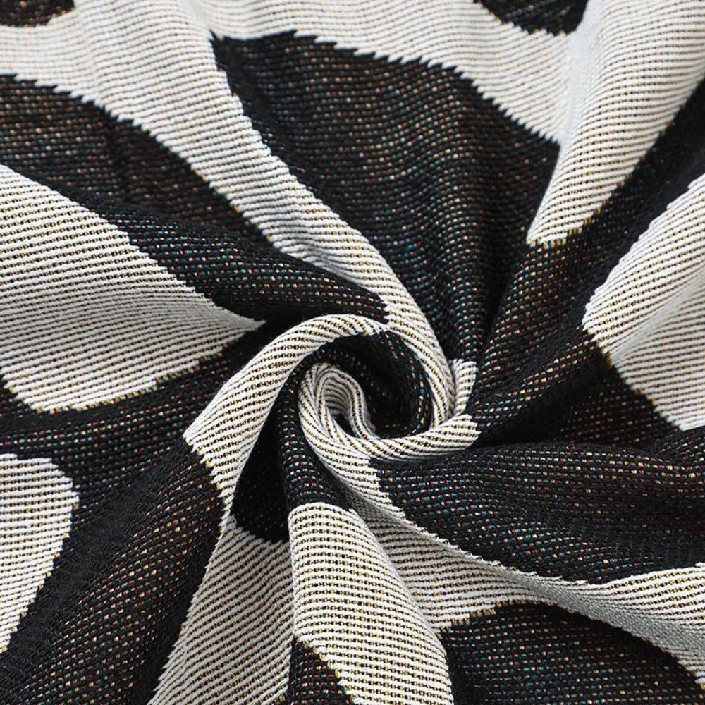 Plaid Tissé en Coton Vigne Rétro