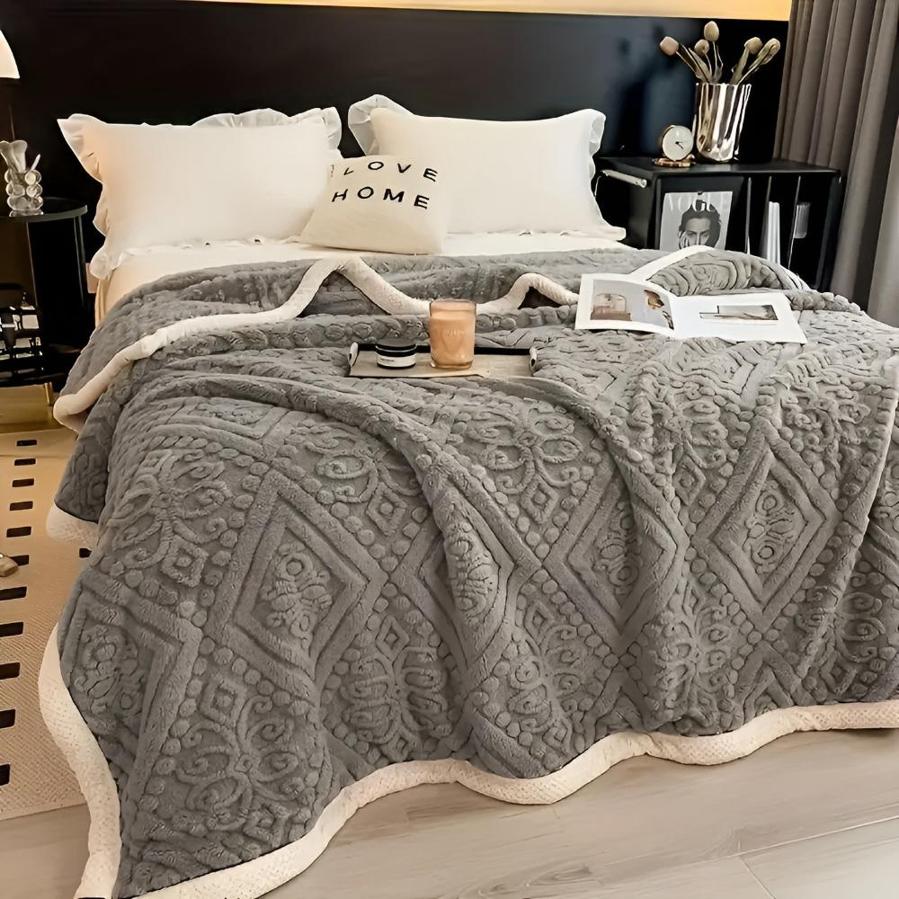 Samt Mandala Sherpa-Decke