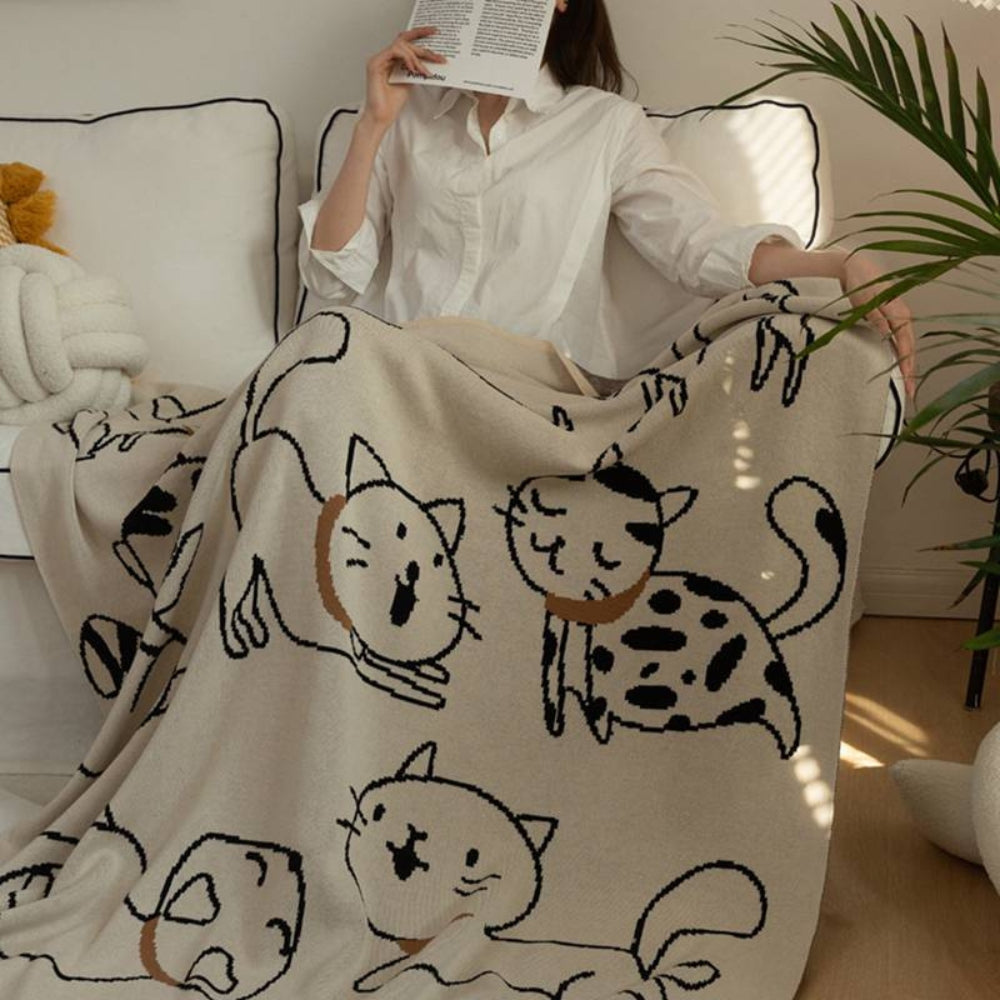 Couverture Sieste Purrsoft en Coton
