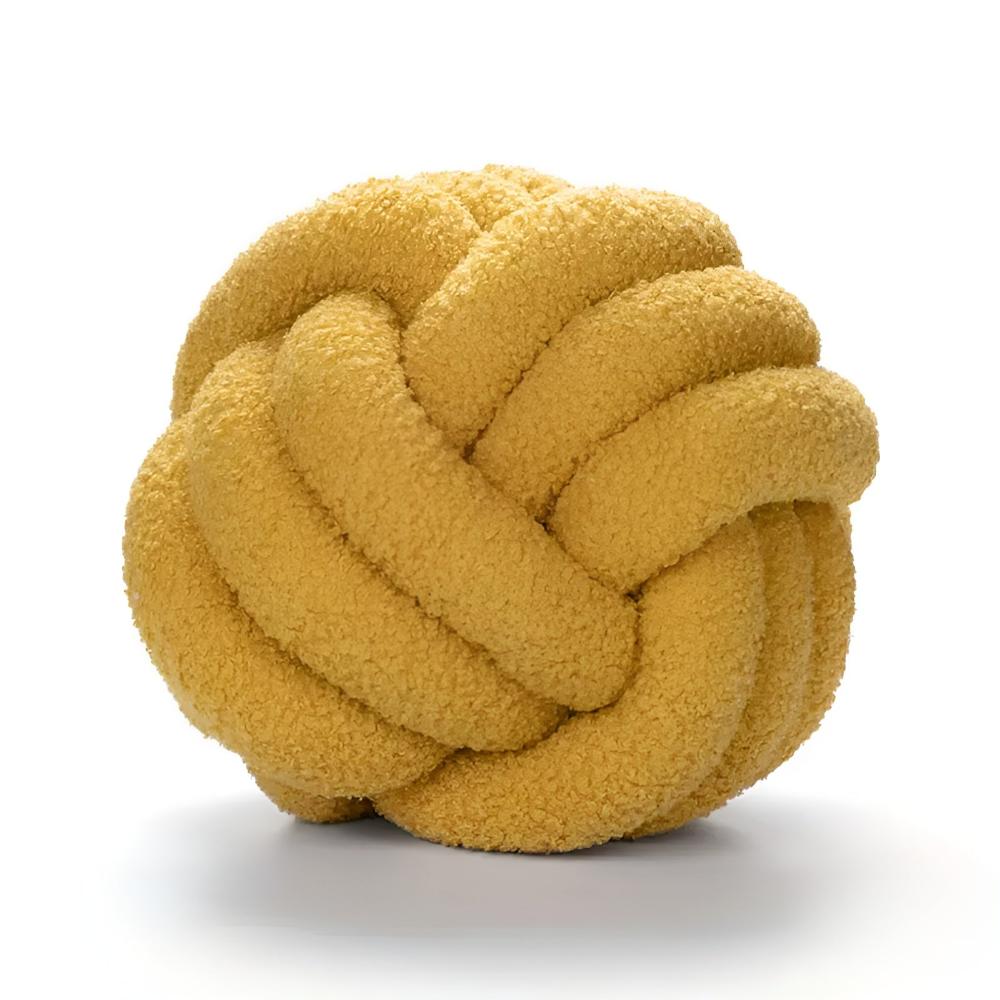Geknotetes Bouclé-Kissen